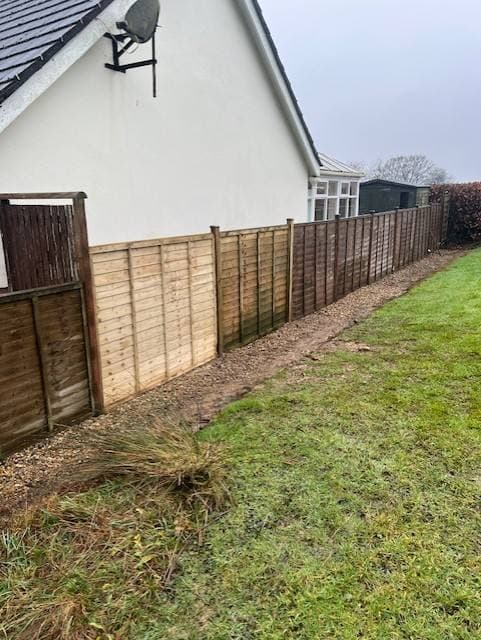 Garden fencing installation by Inside and Out Maintenance, North Devon